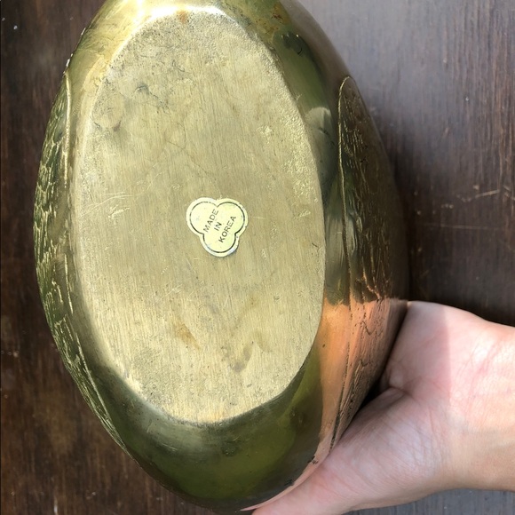 Mid Century Modern Brass Swan Trinket Bowl - Picture 8 of 9